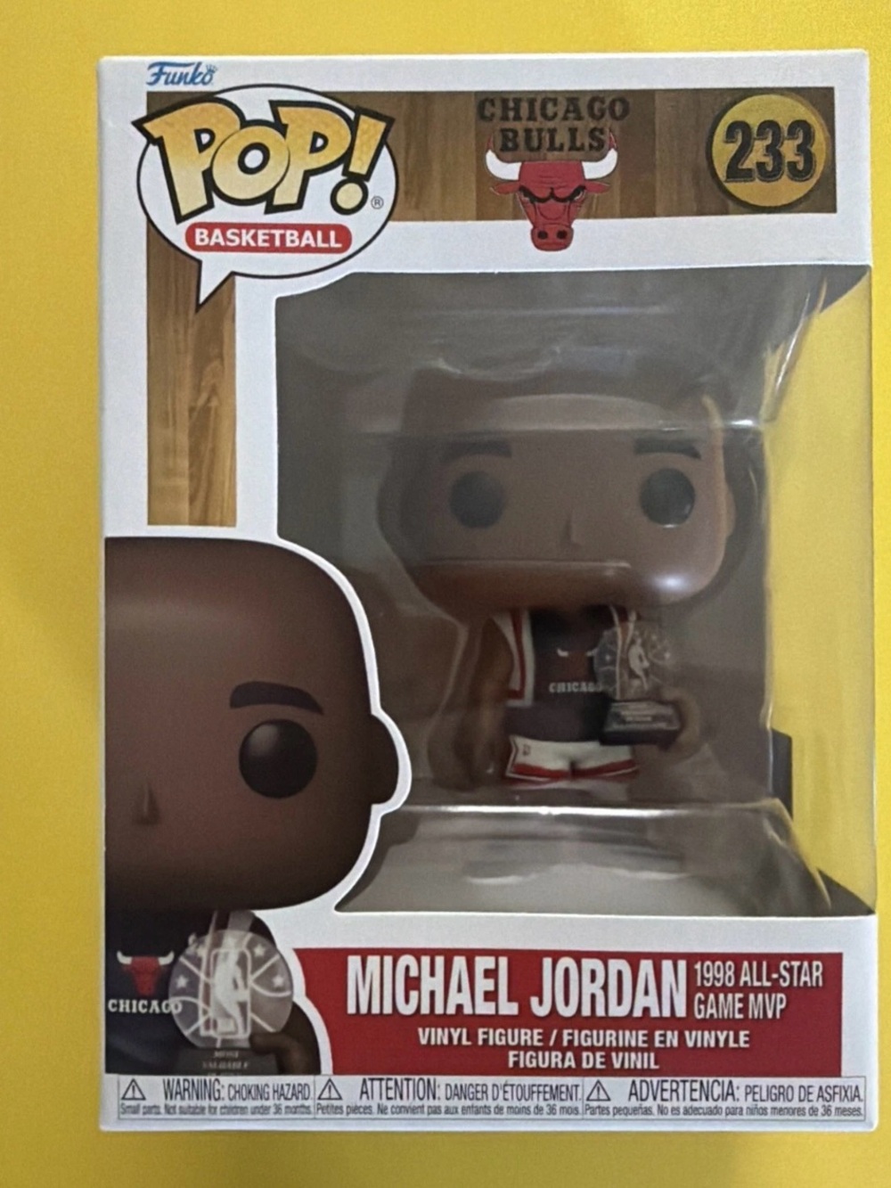 Funko Pop! Basketball Michael Jordan Hardwood Classics Box #233 Vinyl Figure